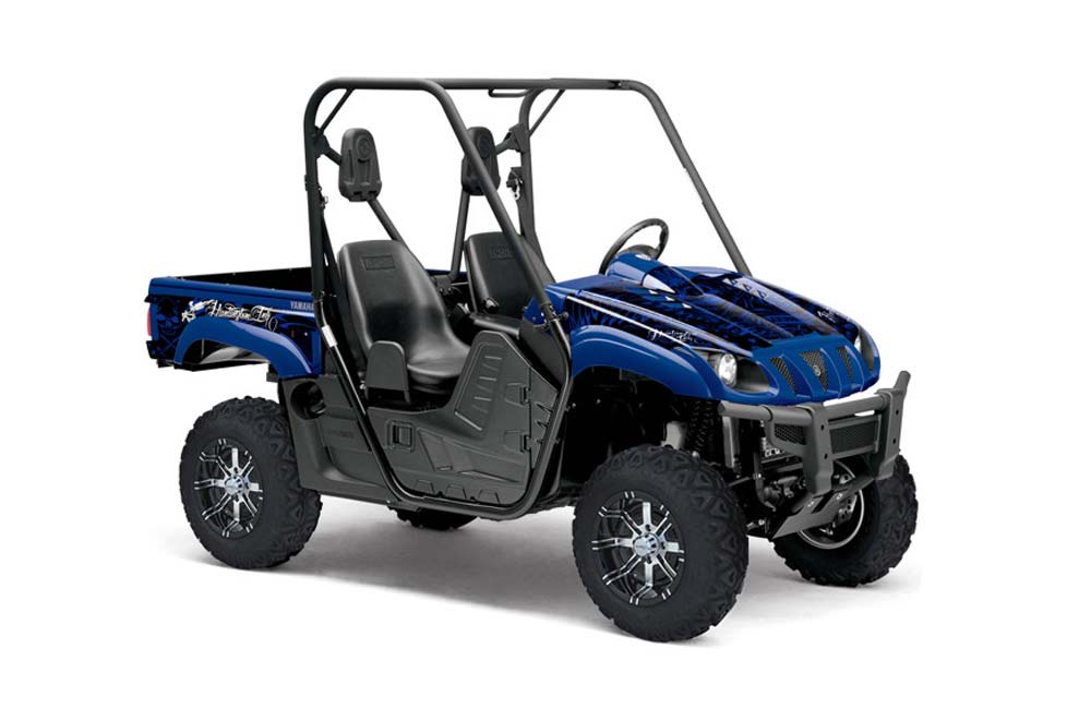 Yamaha Rhino 700 / 660 / 450 Graphic Kit - 2004-2013 Skulls n Hammers Blue