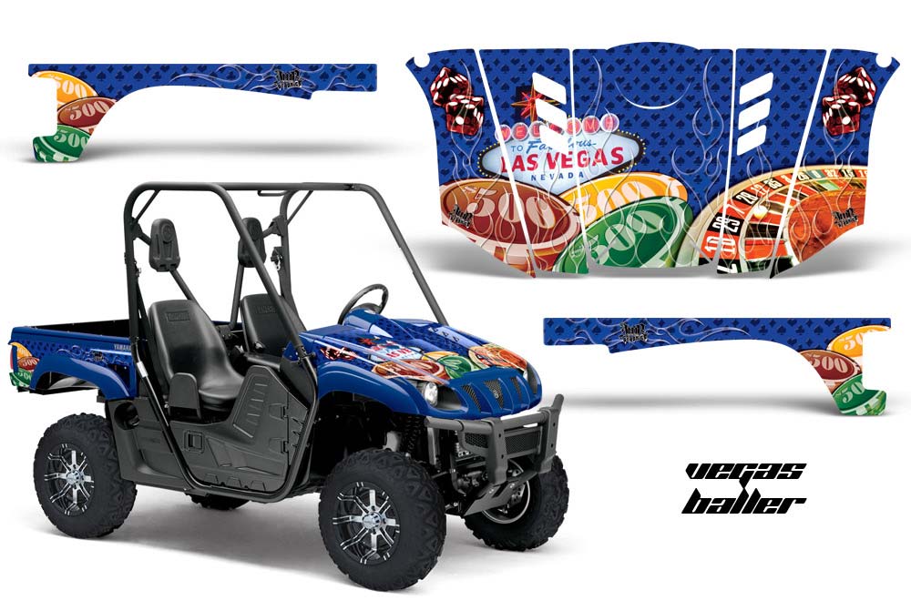 Yamaha Rhino 700 / 660 / 450 Graphic Kit - 2004-2013 Vegas Baller Blue