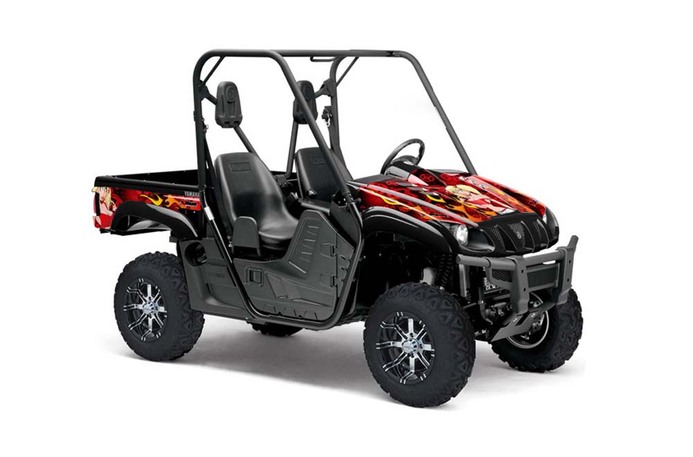 Yamaha Rhino 700 / 660 / 450 Graphic Kit - 2004-2013 Motorhead Mandy Red