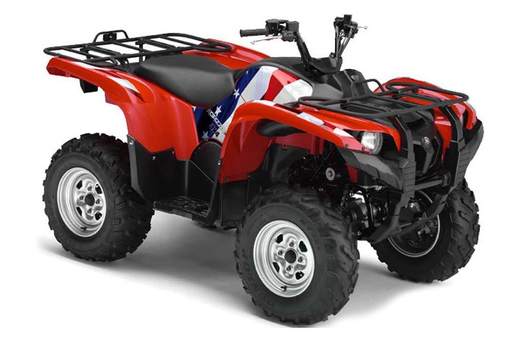 Yamaha Grizzly 700 / 550 ATV Graphic Kit - 2007-2014 Stars n Stripes Red