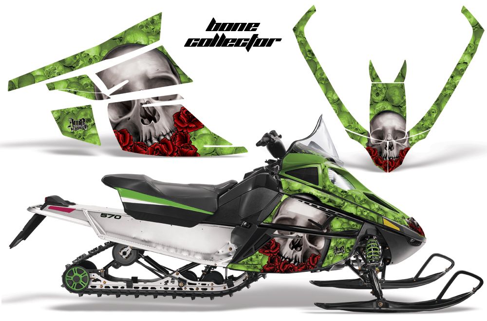 Arctic Cat F Z1 Series Sled Graphic Kit - All Years Bone Collector Green