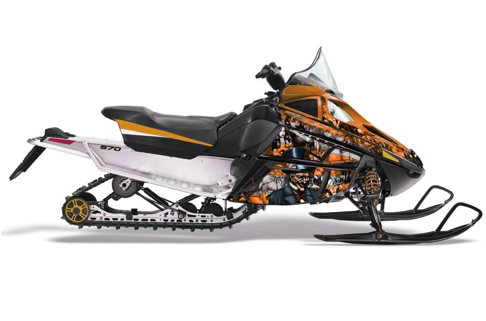 Arctic Cat F Z1 Series Sled Graphic Kit - All Years Mad Hatter Orange