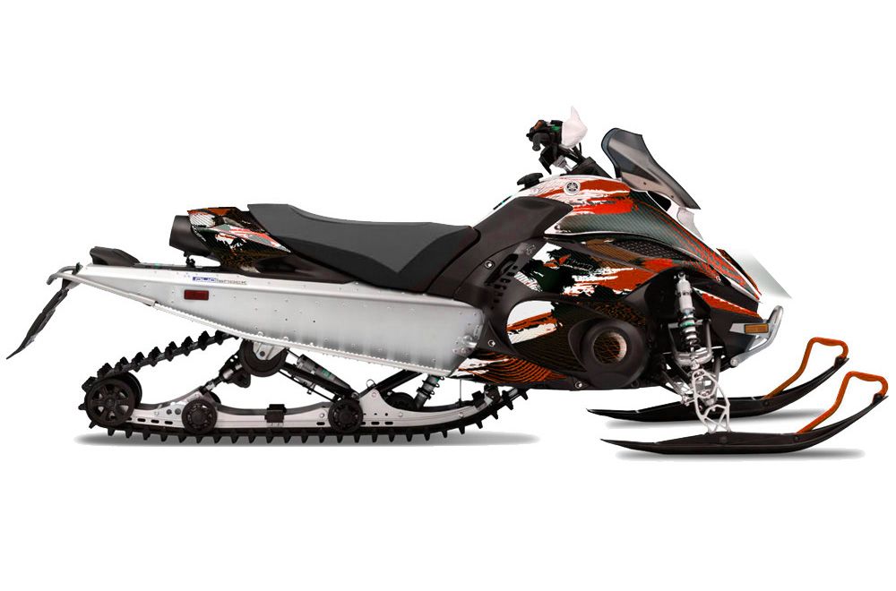 Yamaha FX Nytro Sled Graphic Kit - 2008-2014 Carbon X Red
