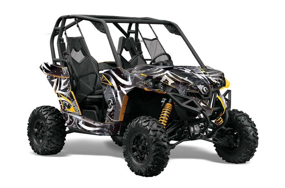 Can-Am Maverick 1000 X RS R Graphic Kit - 2013-2016 Deaden Black