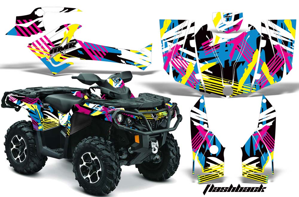 Can Am Outlander 500 / 650 / 800 / 800R / 1000 XT-P ATV Graphic Kit - 2013-2016 Flashback