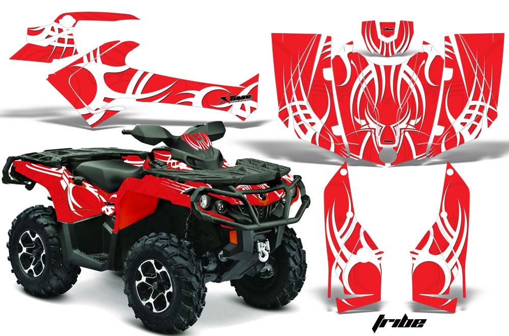 Can Am Outlander XMR / MAX / XT ATV Graphic Kit - 2006-2011 Tribe Red