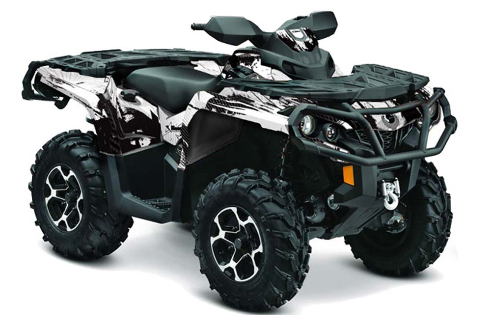 Can Am Outlander XMR / MAX / XT ATV Graphic Kit - 2006-2011 Carbon X White