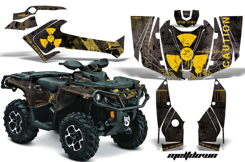 Can Am Outlander XMR / MAX / XT ATV Graphic Kit - 2006-2011 Meltdown Yellow