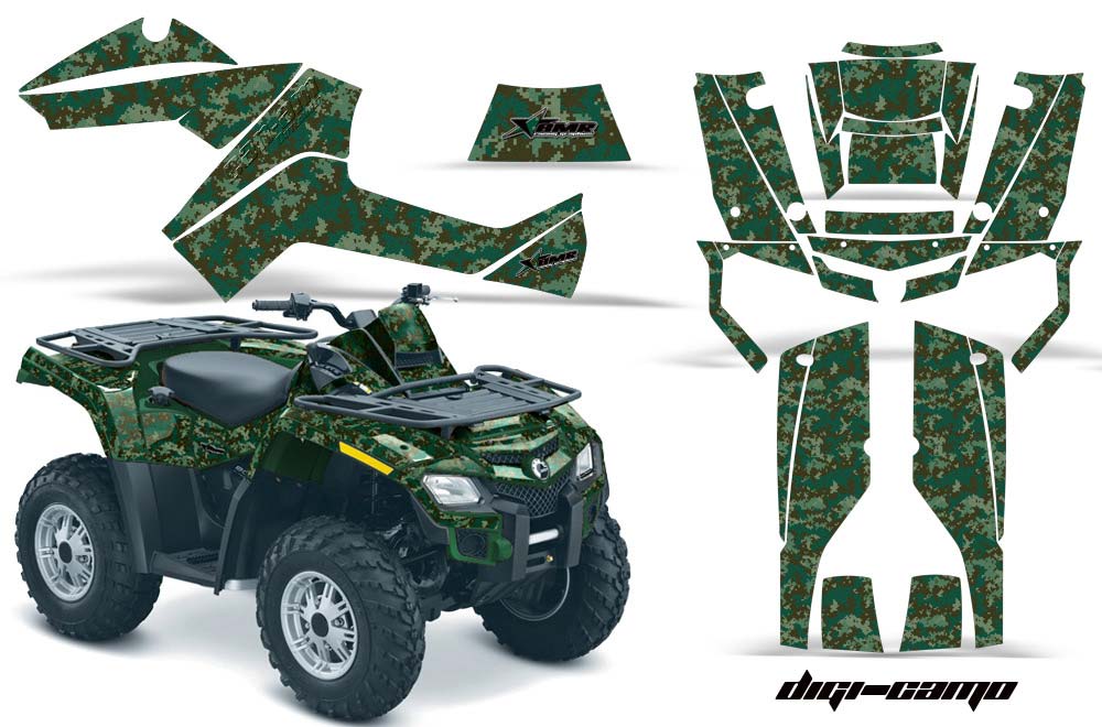Can Am Outlander EFI 500 / 650 ATV Graphic Kit - 2012-2015 Digi Camo Green