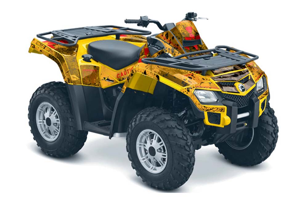 Can Am Outlander EFI 500 / 650 ATV Graphic Kit - 2012-2015 Meltdown Red