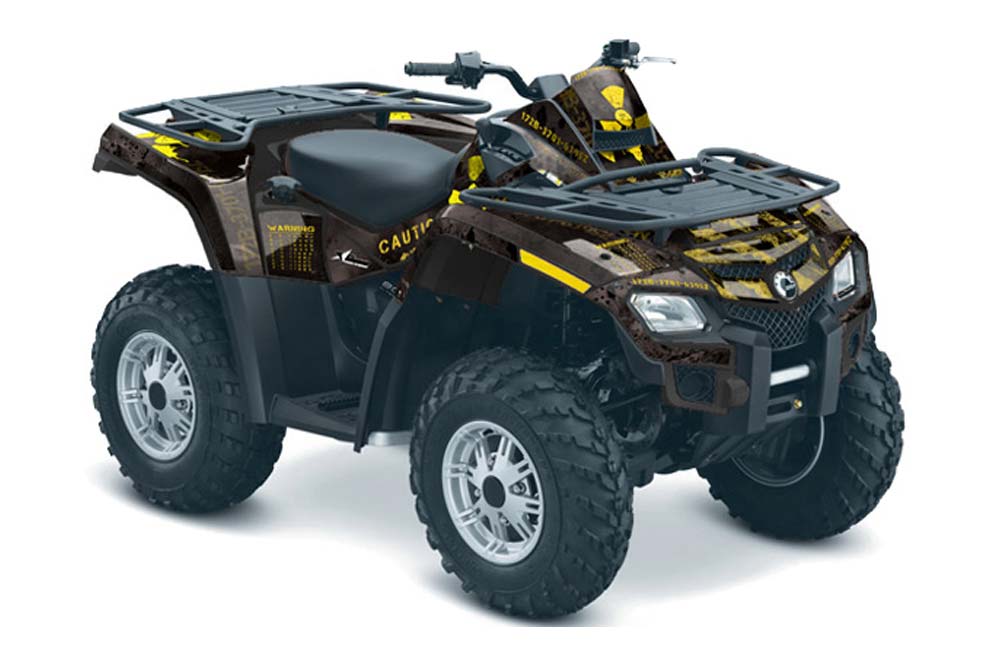 Can Am Outlander EFI 500 / 650 ATV Graphic Kit - 2012-2015 Meltdown Yellow