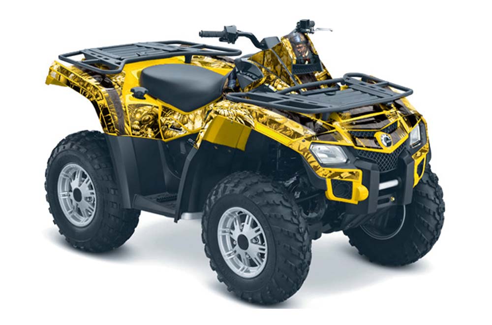 Can Am Outlander EFI 500 / 650 ATV Graphic Kit - 2012-2015 Mad Hatter Yellow