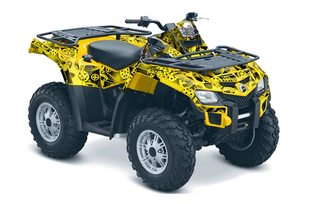 Can Am Outlander EFI 500 / 650 ATV Graphic Kit - 2012-2015 Motorhead Yellow