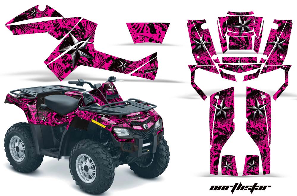 Can Am Outlander EFI 500 / 650 ATV Graphic Kit - 2012-2015 North Star Pink