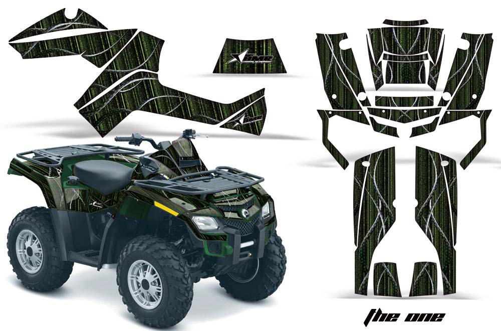 Can Am Outlander EFI 500 / 650 ATV Graphic Kit - 2012-2015 The One Green