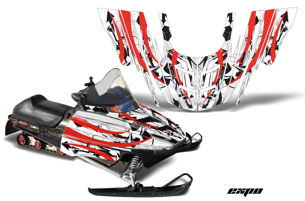 Polaris 700XC / 800XCR / 600 RMK Sled Graphic Kit - 1999-2003 Expo Red