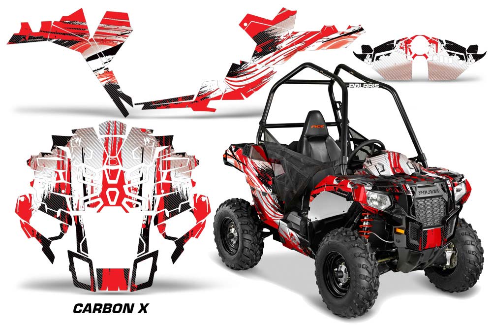 Polaris Sportsman ACE 325 / 570 ATV Graphic Kit - 2014-2016 Carbon X Red