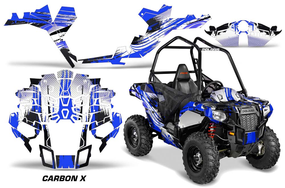 Polaris Sportsman ACE 325 / 570 ATV Graphic Kit - 2014-2016 Carbon X Blue