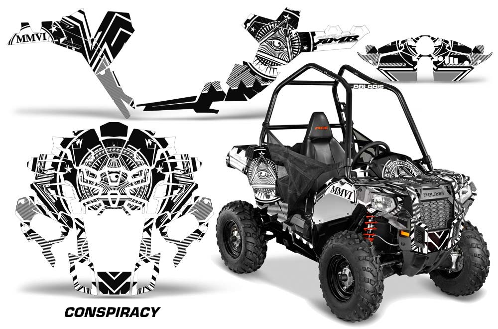 Polaris Sportsman ACE 325 / 570 ATV Graphic Kit - 2014-2016 Conspiracy Black
