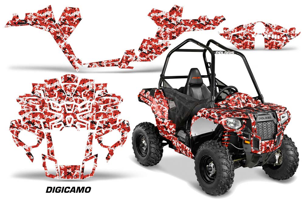Polaris Sportsman ACE 325 / 570 ATV Graphic Kit - 2014-2016 Digi Camo Red