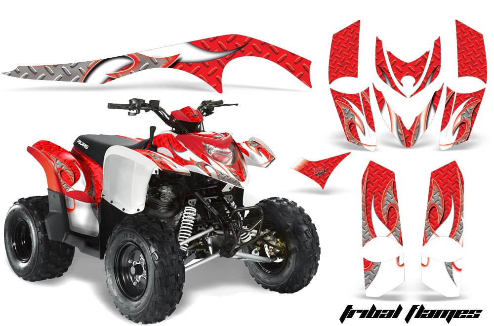 Polaris Phoenix 200 ATV Graphic Kit - 2005-2016 T Bomber Red