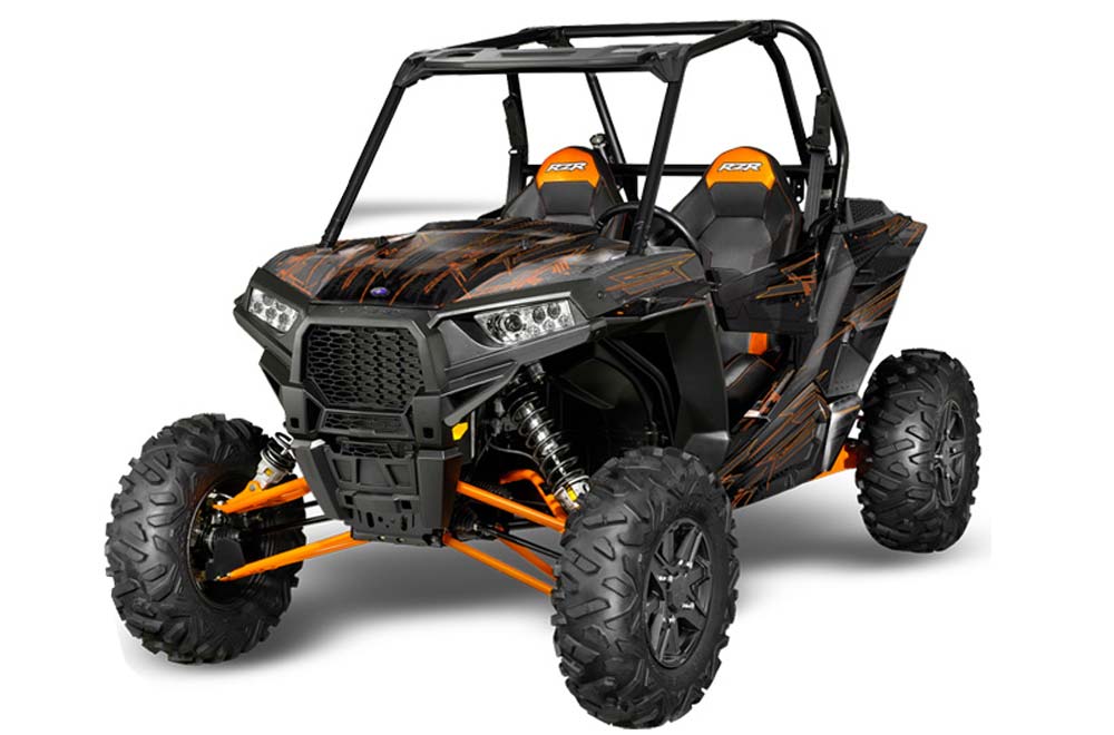 Polaris RZR 1000 XP 2 Door Graphic Kit - 2013-2016 The Grid Orange