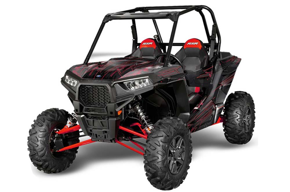 Polaris RZR 1000 XP 2 Door Graphic Kit - 2013-2016 The Grid Red