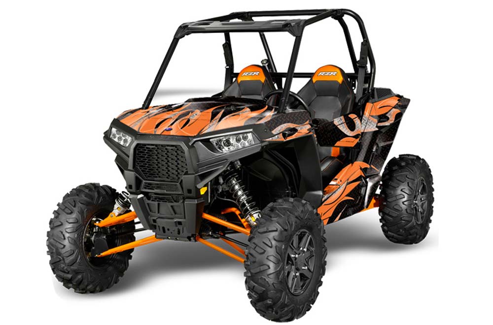 Polaris RZR 1000 XP 2 Door Graphic Kit - 2013-2016 Tribal Flame Black