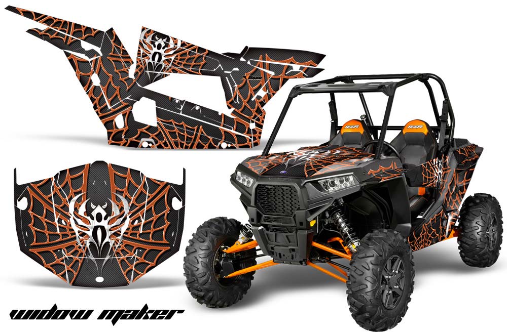 Polaris RZR 1000 XP 2 Door Graphic Kit - 2013-2016 Widow Maker Orange