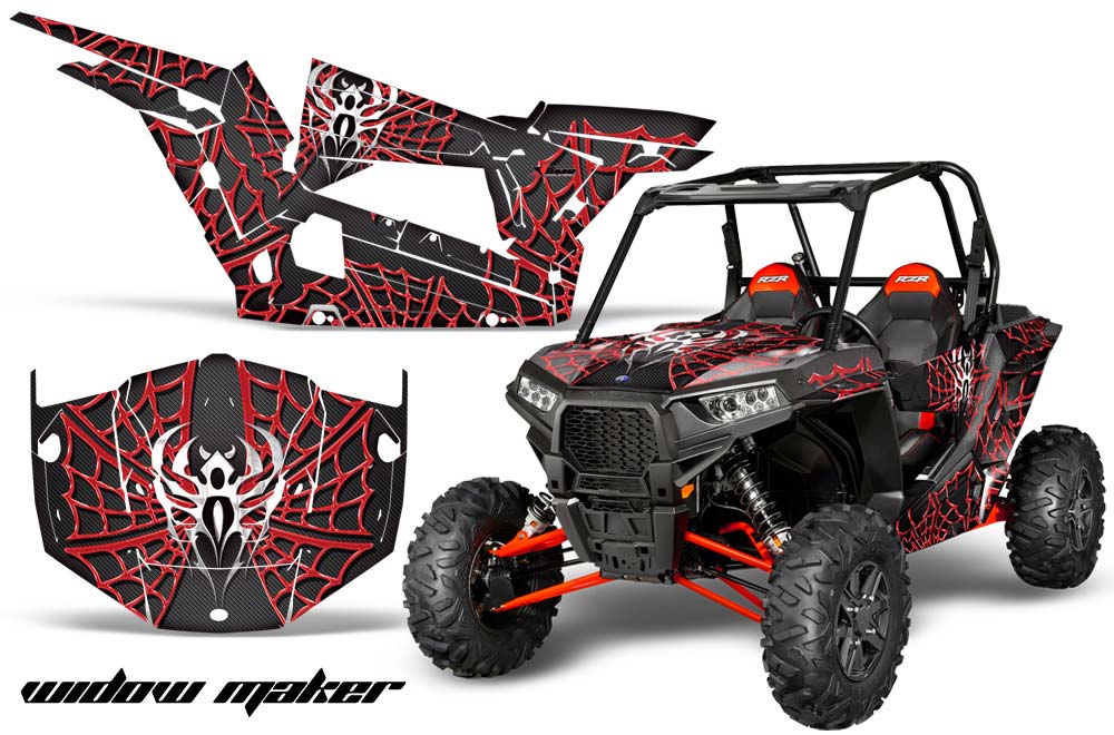 Polaris RZR 1000 XP 2 Door Graphic Kit - 2013-2016 Widow Maker Red