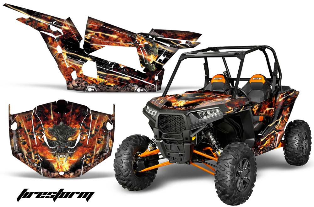 Polaris RZR 1000 XP 2 Door Graphic Kit - 2013-2016 Firestorm Black
