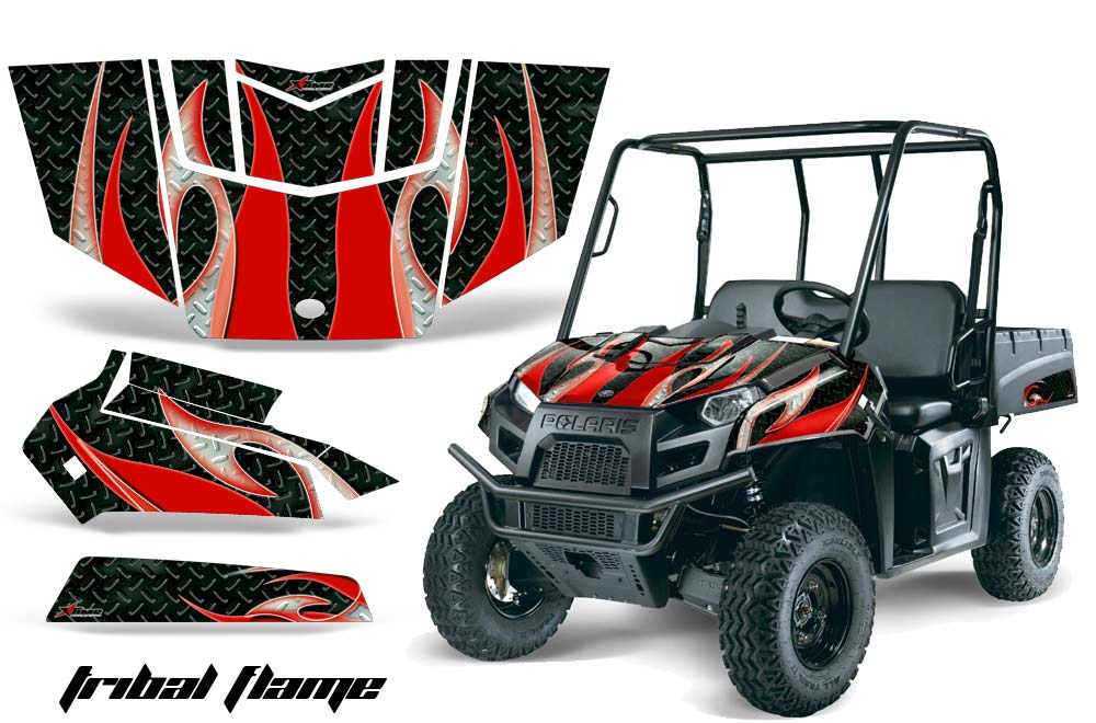 Polaris Ranger EV Electric Graphic Kit - 2009-2015 Tribal Flames Red
