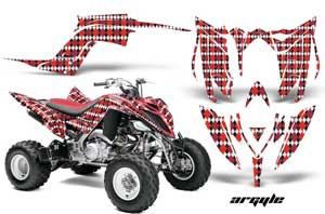 Yamaha Raptor 700 ATV Graphic Kit - 2006-2012 Argyle Red