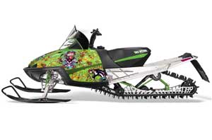 Arctic Cat M Series / Crossfire Sled Graphic Kit - All Years Ed Hardy - Love Kills Green