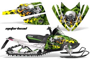 Arctic Cat M Series / Crossfire Sled Graphic Kit - All Years Motorhead Green