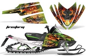 Arctic Cat M Series / Crossfire Sled Graphic Kit - All Years Firestorm Green