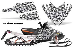 Arctic Cat M Series / Crossfire Sled Graphic Kit - All Years Urban Camo White