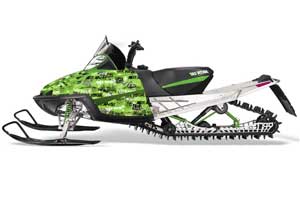 Arctic Cat M Series / Crossfire Sled Graphic Kit - All Years Silver Star - Silverhaze Green