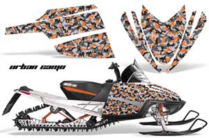 Arctic Cat M Series / Crossfire Sled Graphic Kit - All Years Urban Camo Orange