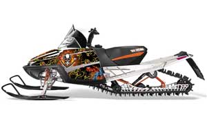 Arctic Cat M Series / Crossfire Sled Graphic Kit - All Years Ed Hardy - Pirates Orange