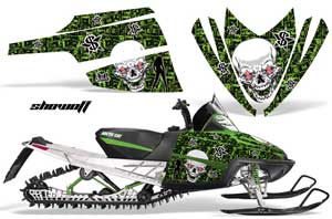 Arctic Cat M Series / Crossfire Sled Graphic Kit - All Years Showoff Green