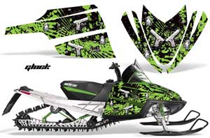 Arctic Cat M Series / Crossfire Sled Graphic Kit - All Years Glock Green