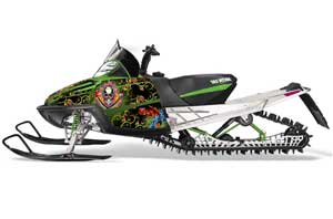 Arctic Cat M Series / Crossfire Sled Graphic Kit - All Years Ed Hardy - Pirates Green