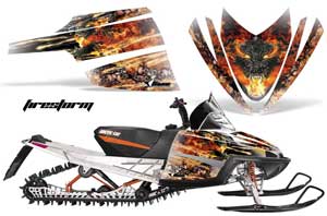 Arctic Cat M Series / Crossfire Sled Graphic Kit - All Years Firestorm White