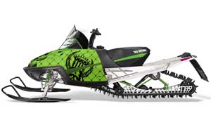 Arctic Cat M Series / Crossfire Sled Graphic Kit - All Years Silver Star - Reloaded Green