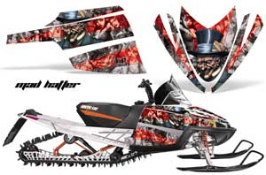 Arctic Cat M Series / Crossfire Sled Graphic Kit - All Years Mad Hatter Silver