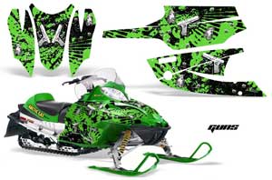 Arctic Cat Firecat F5 / F6 / F7 Sled Graphic Kit - 2003-2006 Guns Green