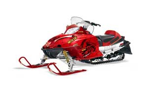 Arctic Cat Firecat F5 / F6 / F7 Sled Graphic Kit - 2003-2006 Silver Star - Silverhaze Red