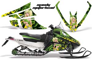 Arctic Cat F Z1 Series Sled Graphic Kit - All Years Motorhead Mandy Green