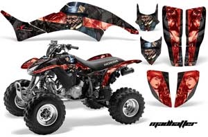 Honda TRX 400EX ATV Graphic Kit - 1999-2007 Mad Hatter Red